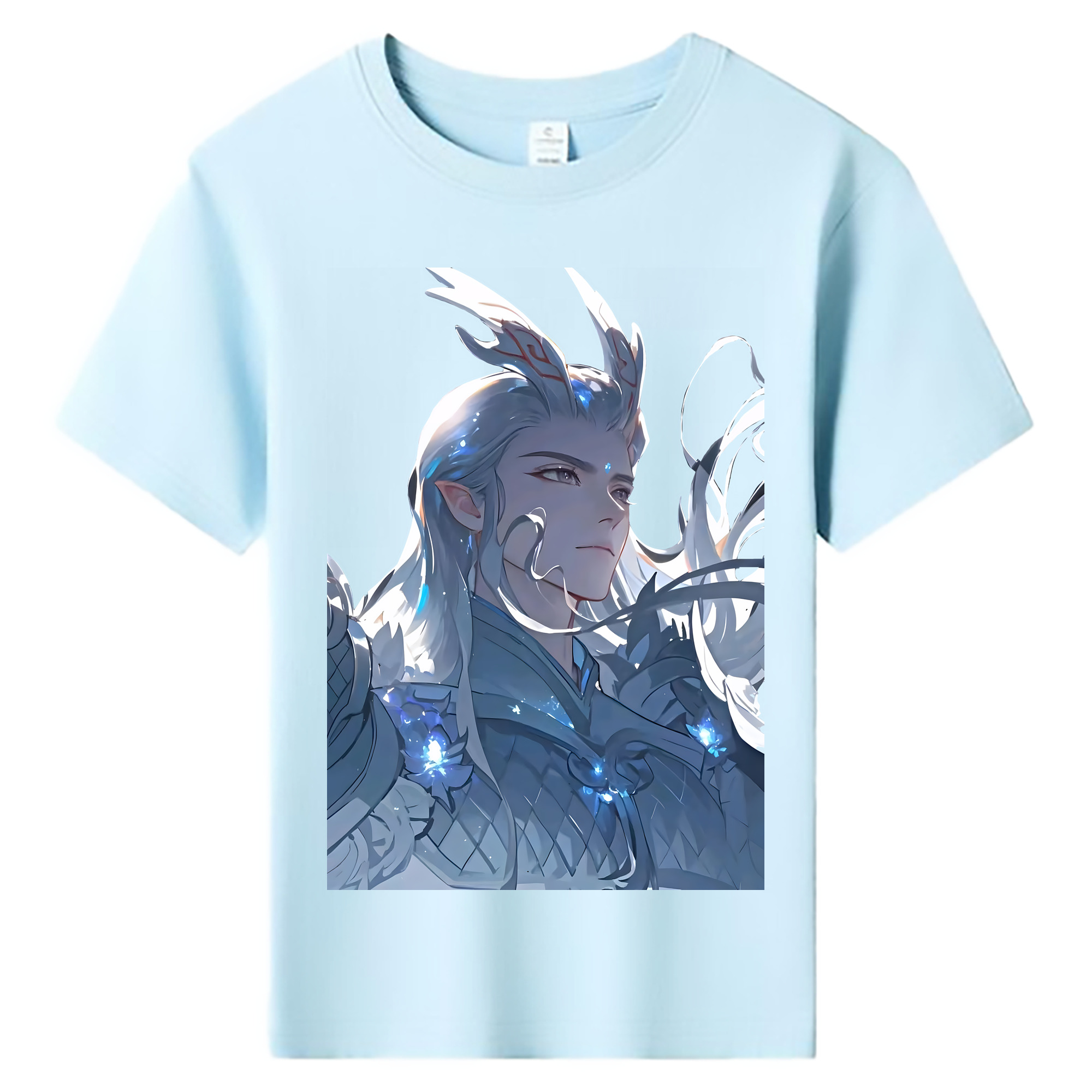 （画像用） Ne Zha 2 ナタ 魔童の大暴れ 綿100％キッズTシャツ（フロントプリント）